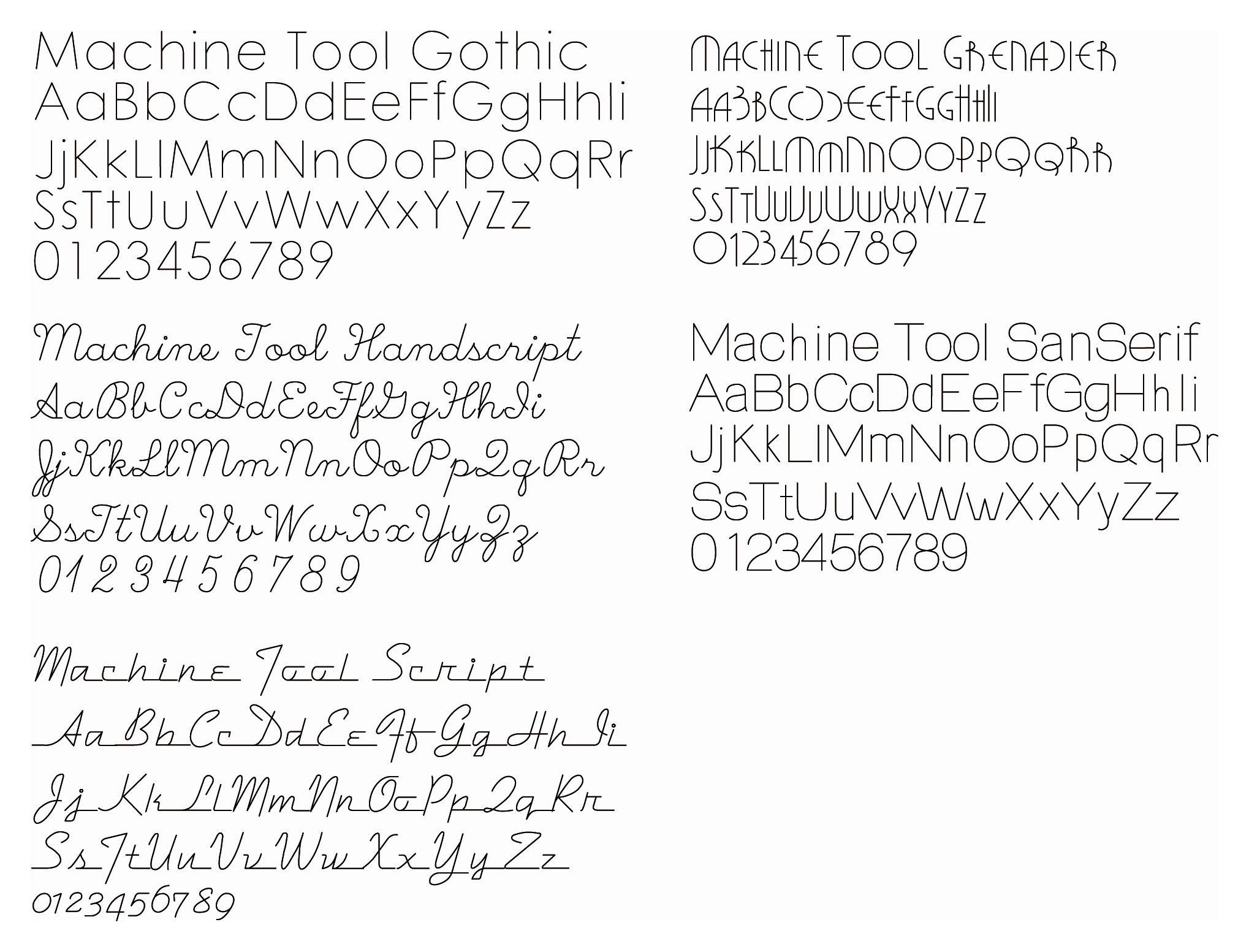 one line font free